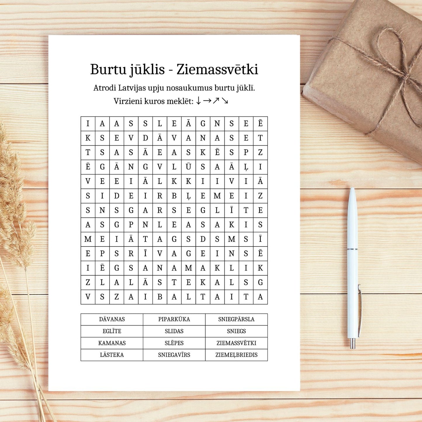 Ziemassvētku vārdu spēles