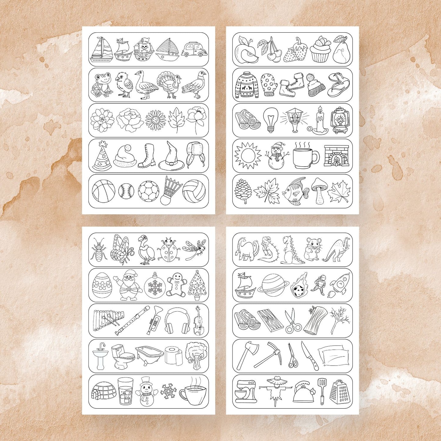 Atrodi lieko (20 melnbaltas kartītes)