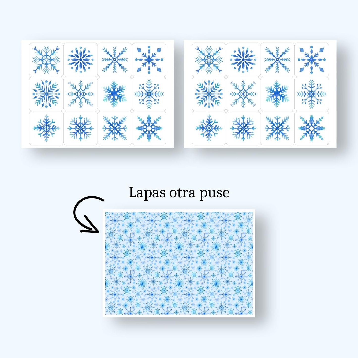 Atmiņas spēle - sniegpārsliņas