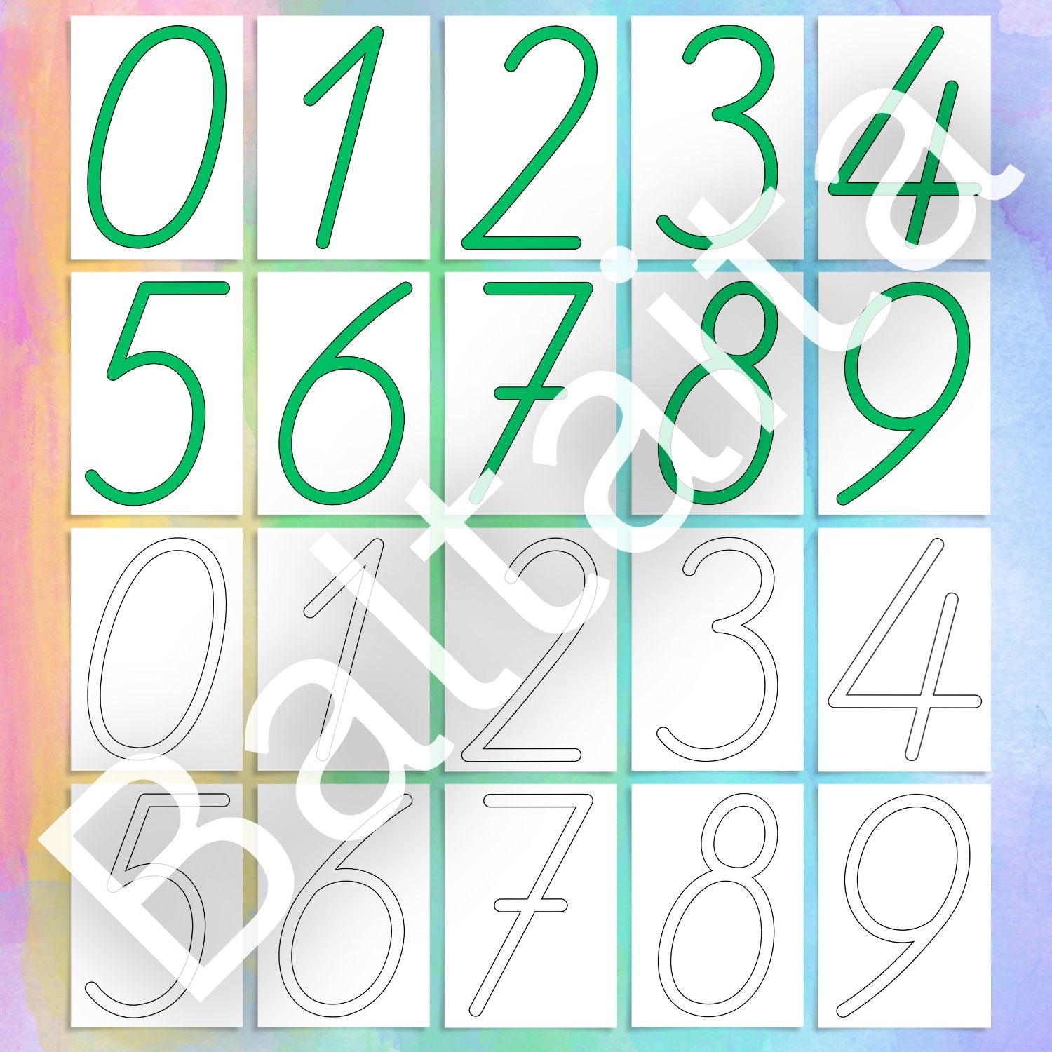 Cipari baltaita lieli cipari krāsošanai krāsaini cipari griešanai baltaita