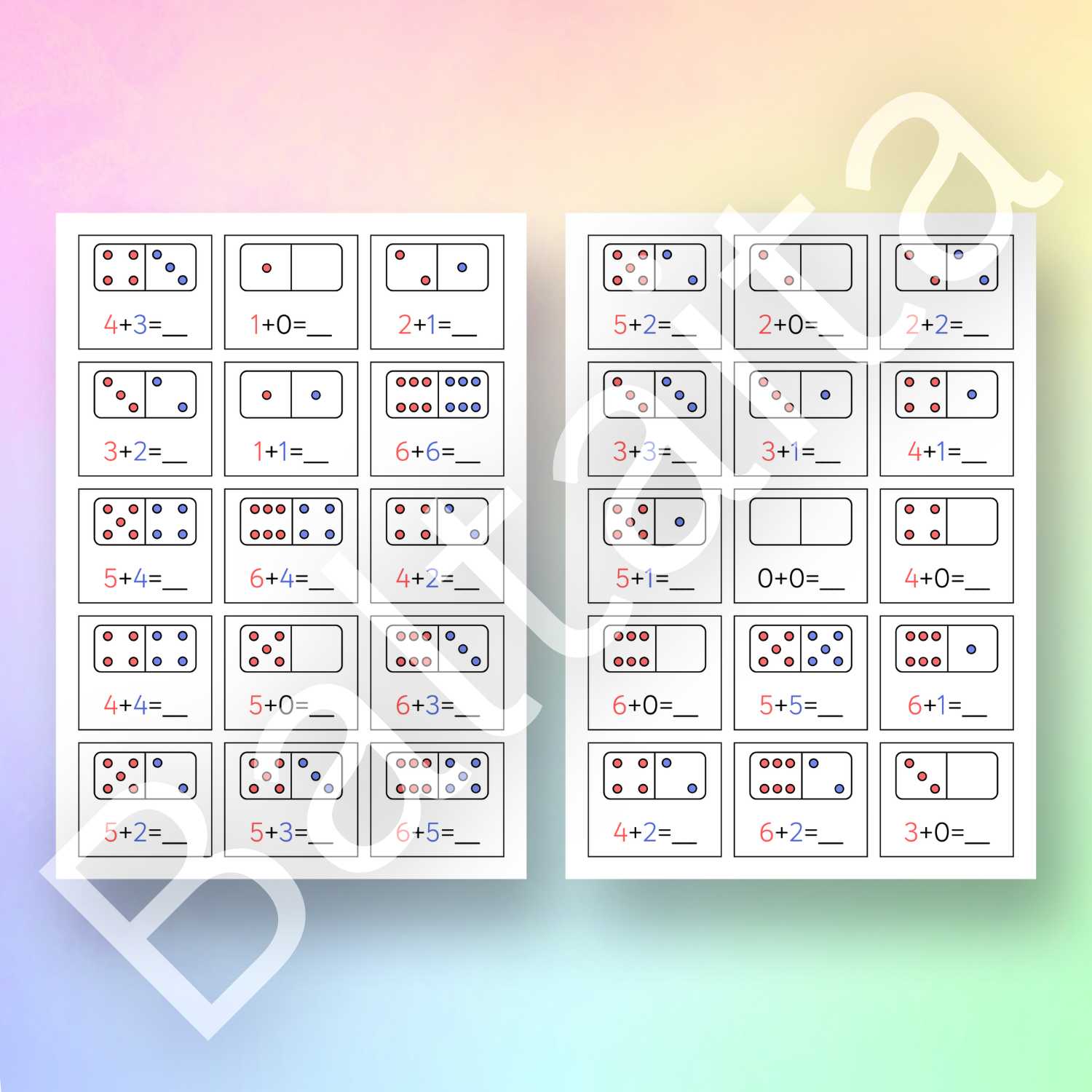 Darba lapas summēšanai uzdevumi saskaitīšanai Baltaita