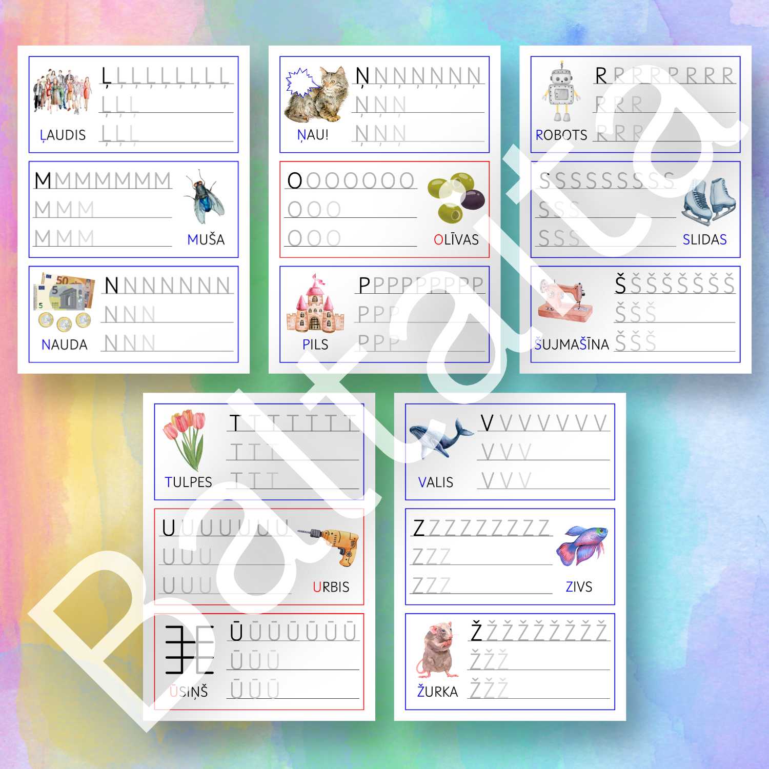 Drukāto burtu darba lapas rakstīšanai latviešu alfabēts drukātie burti Baltaita