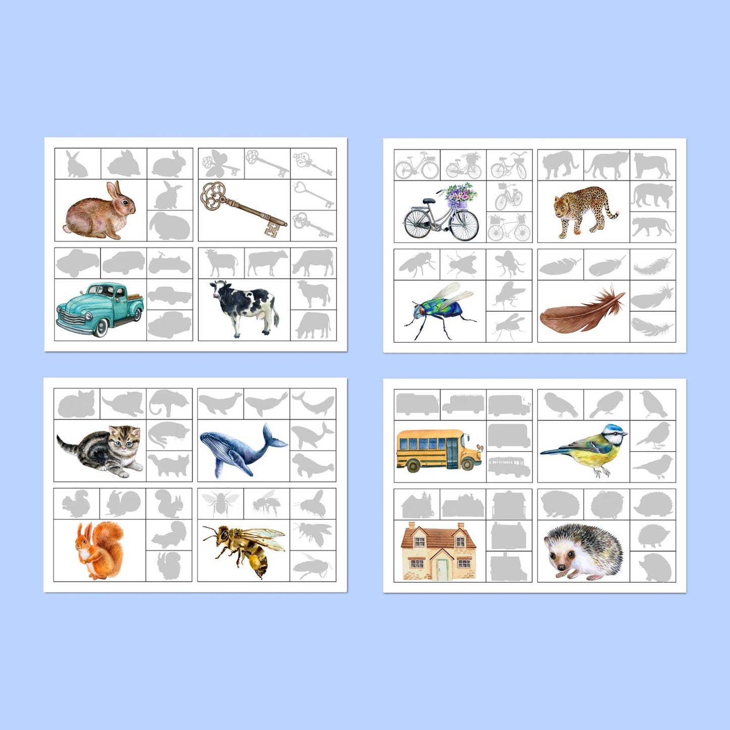 Ēnu kartītes (32 kartītes)