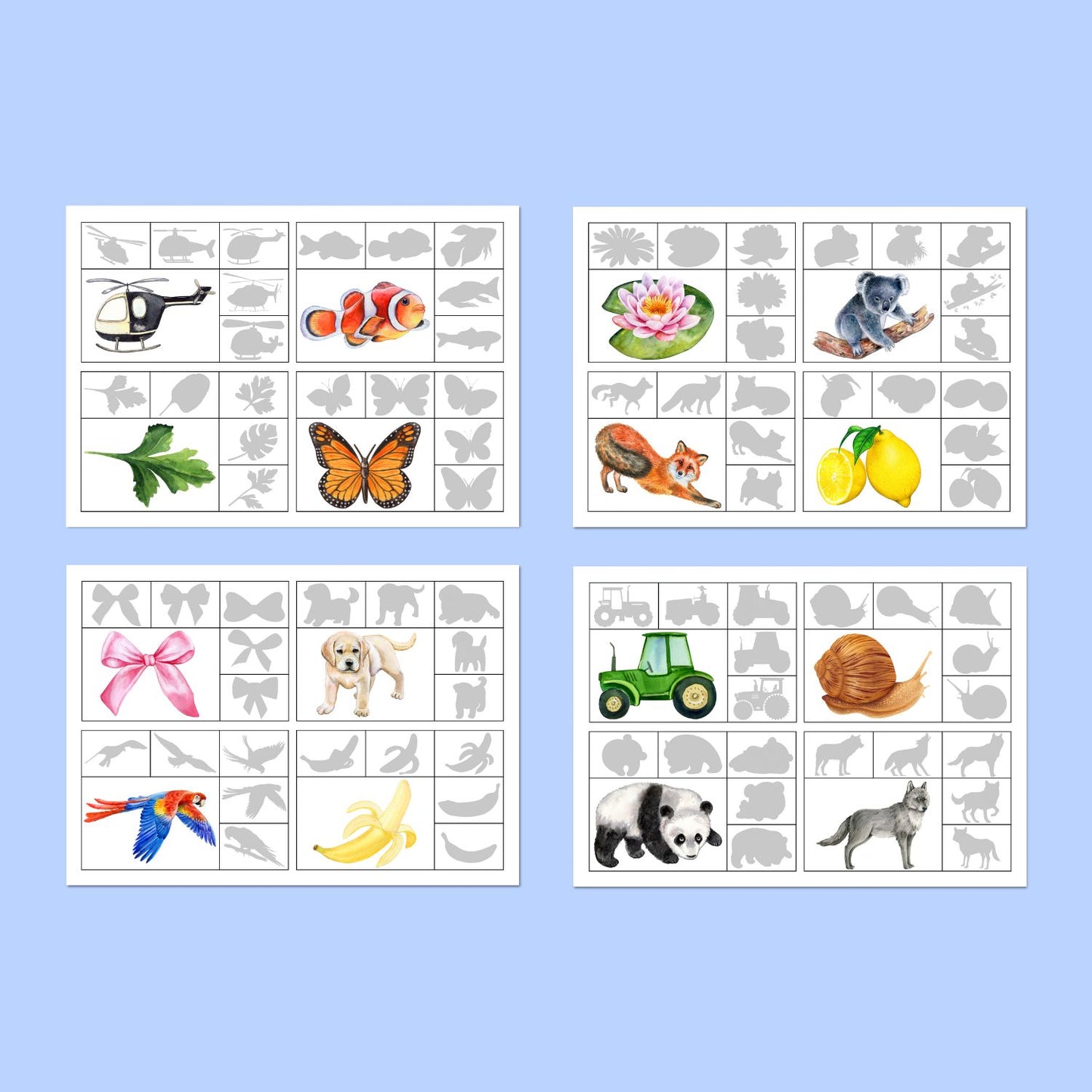 Ēnu kartītes (32 kartītes)