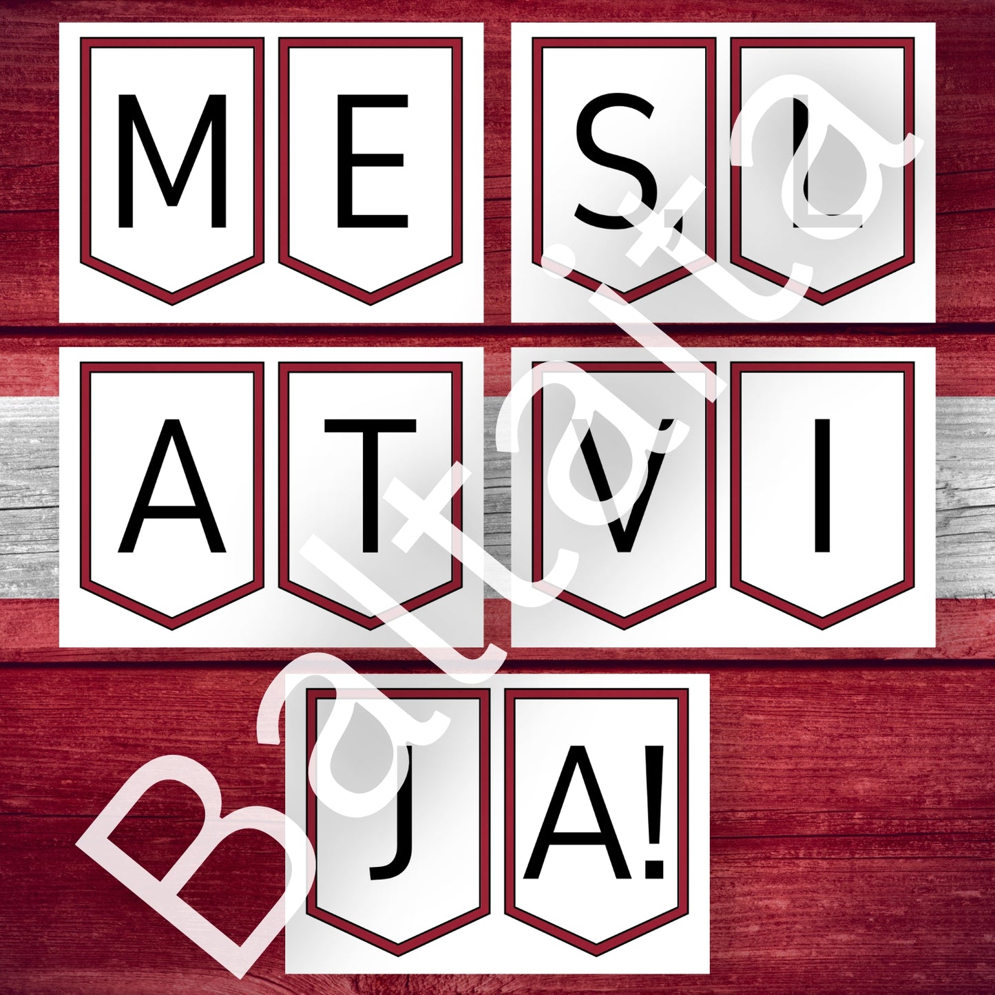 Latvijas tematika noformējums mācību telpai Baltaita Daudz laimes, Latvija