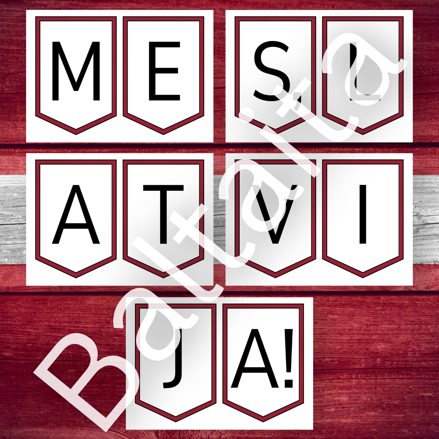 Latvijas tematika noformējums mācību telpai Baltaita Daudz laimes, Latvija