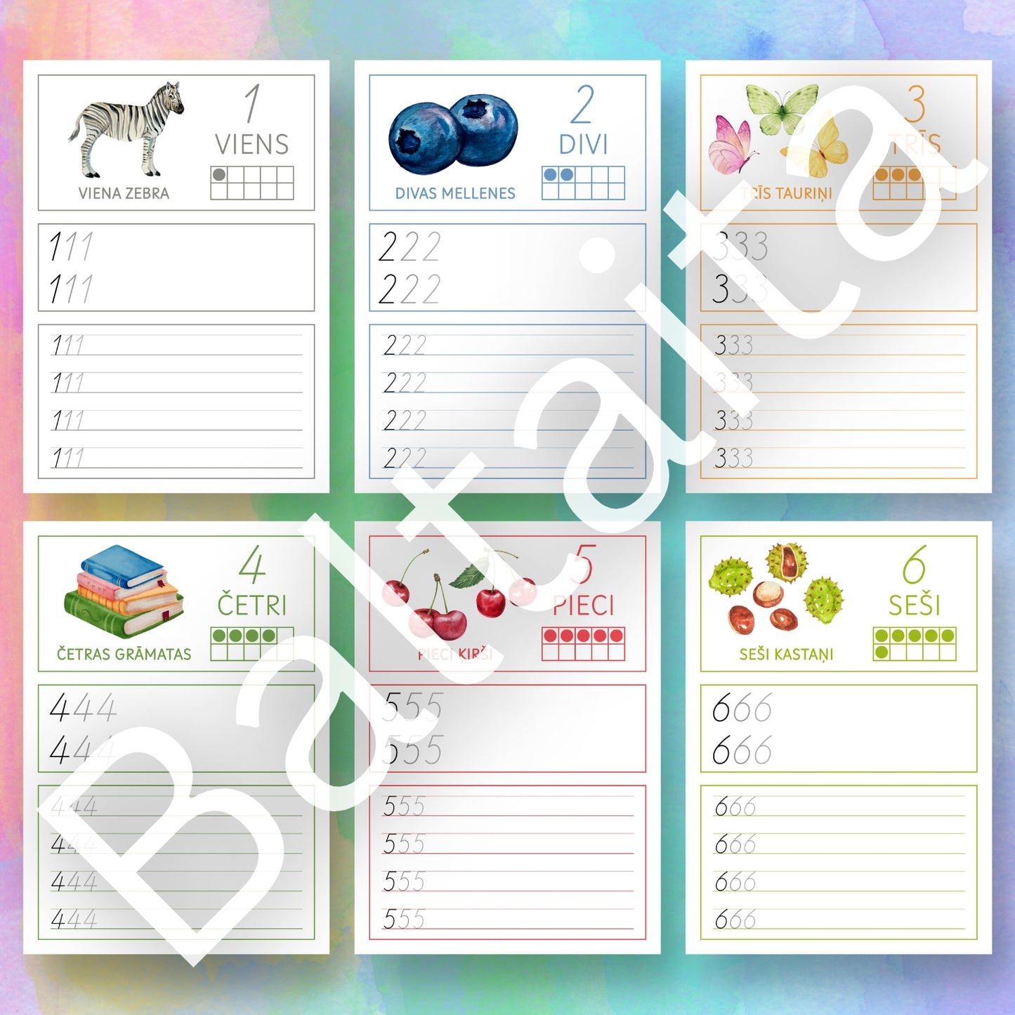 Mācāmies rakstīt ciparus ciparu rakstīšana skaitļu rakstīšana baltaita