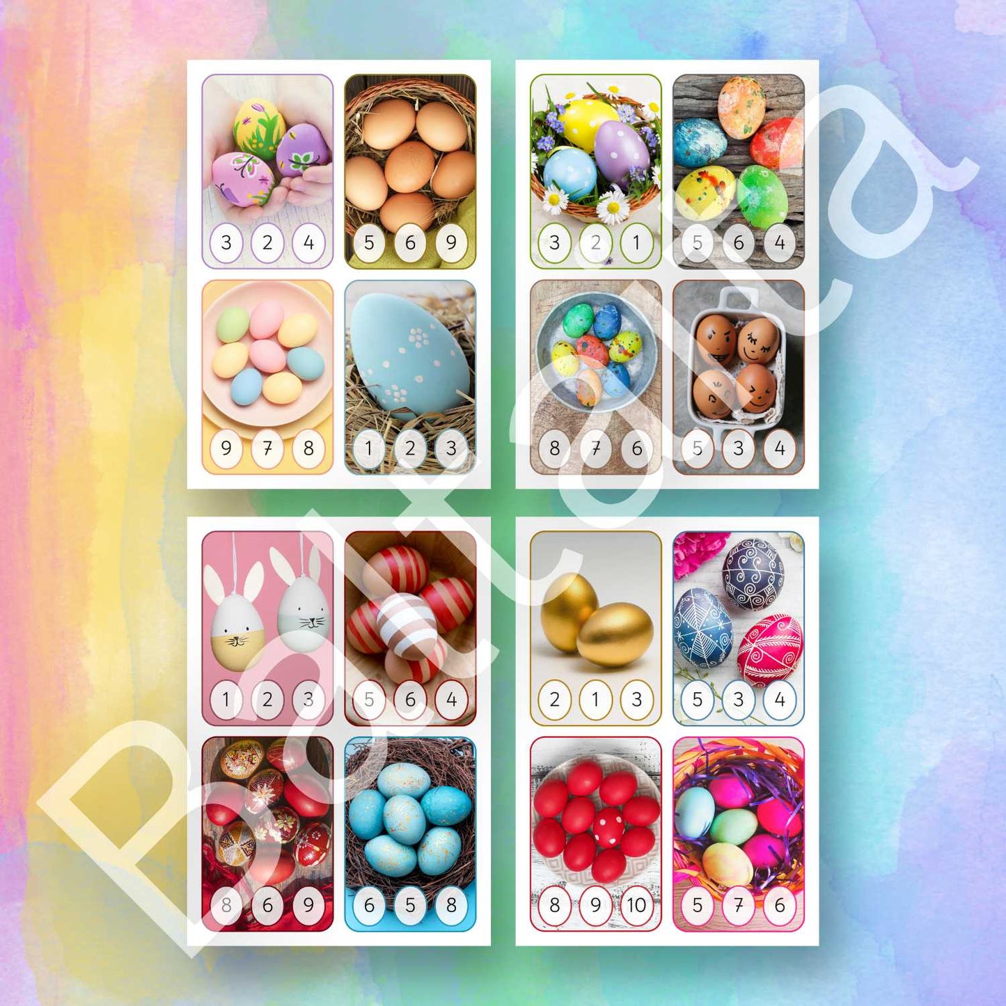 Spēle skaitīšanai ar knaģiem Lieldienas Lieldienu olas baltaita.lv