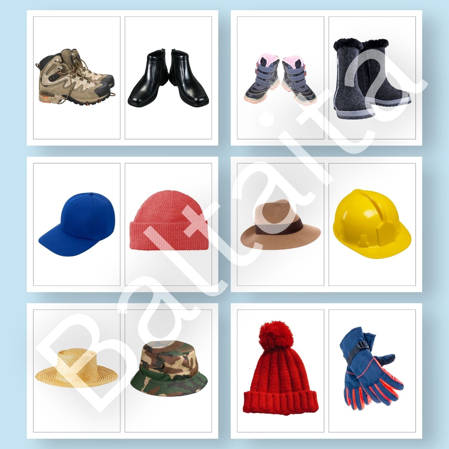 apģērbu fotogrāfijas grupēšana ķivere cimdi cepure naģene platmale