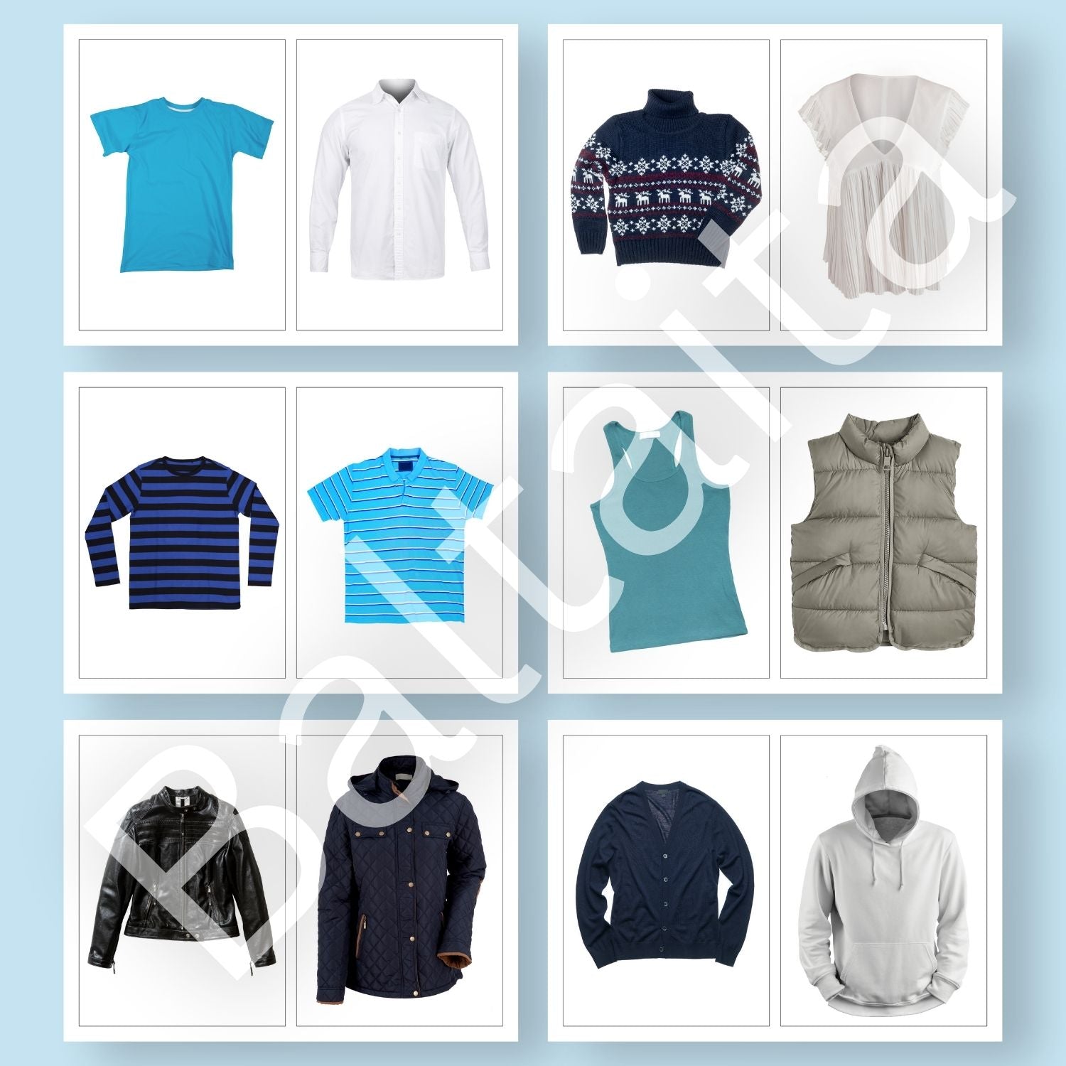 apģērbu fotogrāfijas grupēšana veste krekls t krekls kardigans