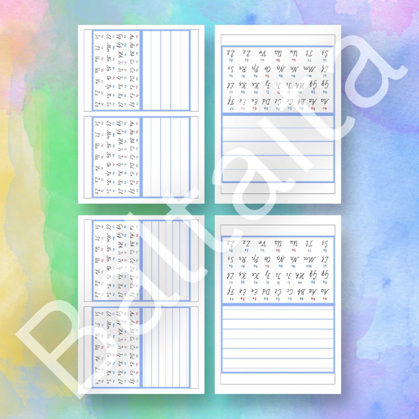 Galda kartes - alfabēts