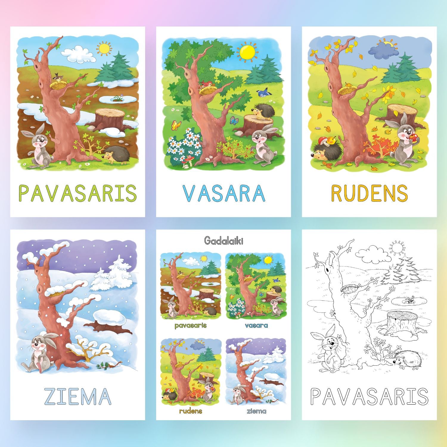 darba lapas gadalaiki pirmsskola sākumskola