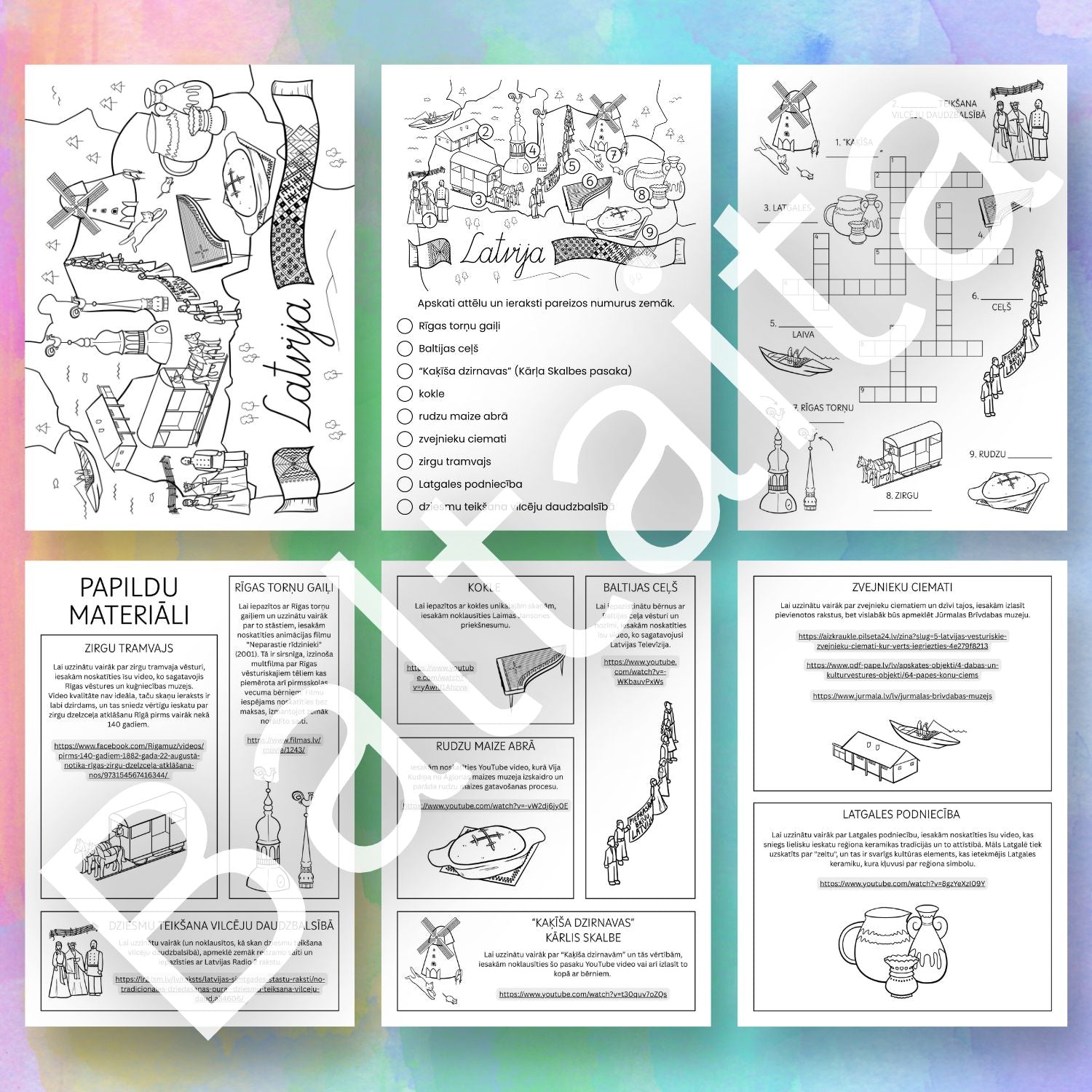 darba lapas par Latviju vēsture kultūras elementi Baltaita