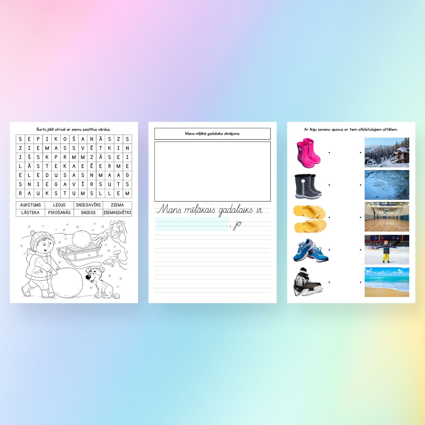 gadalaiki dažādas darba lapas par gadalaikiem krāsojamās lapas uz uzdevumi