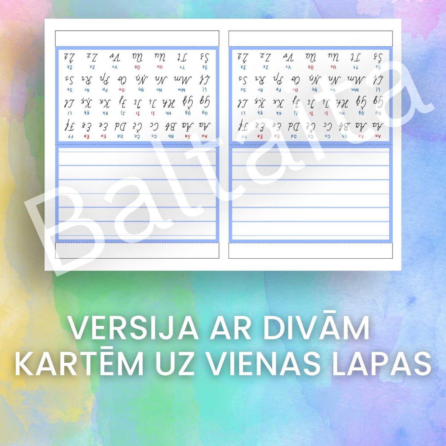 Galda kartes - alfabēts