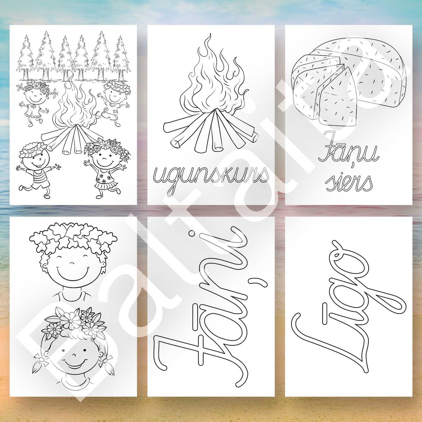 Vasaras saulgrieži - krāsojamās lapas