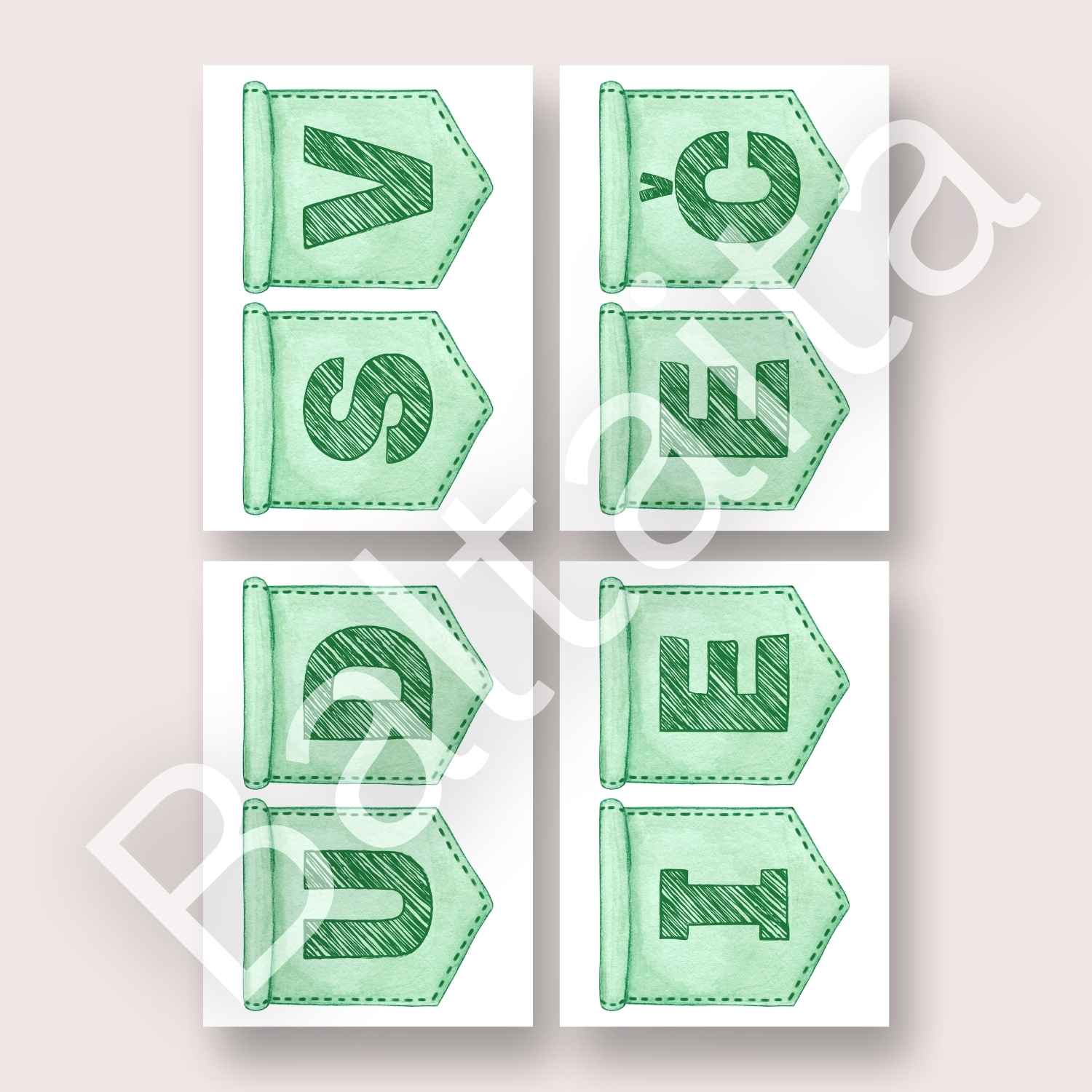 karodziņi sveču dienai zaļā krāsā