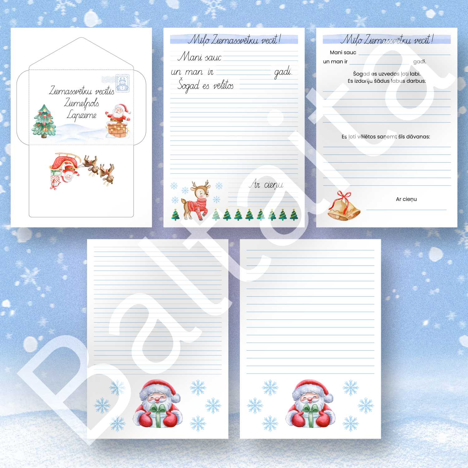 šabloni vēstulei Ziemassvētku vecītim baltaita pirmsskola sākumskola