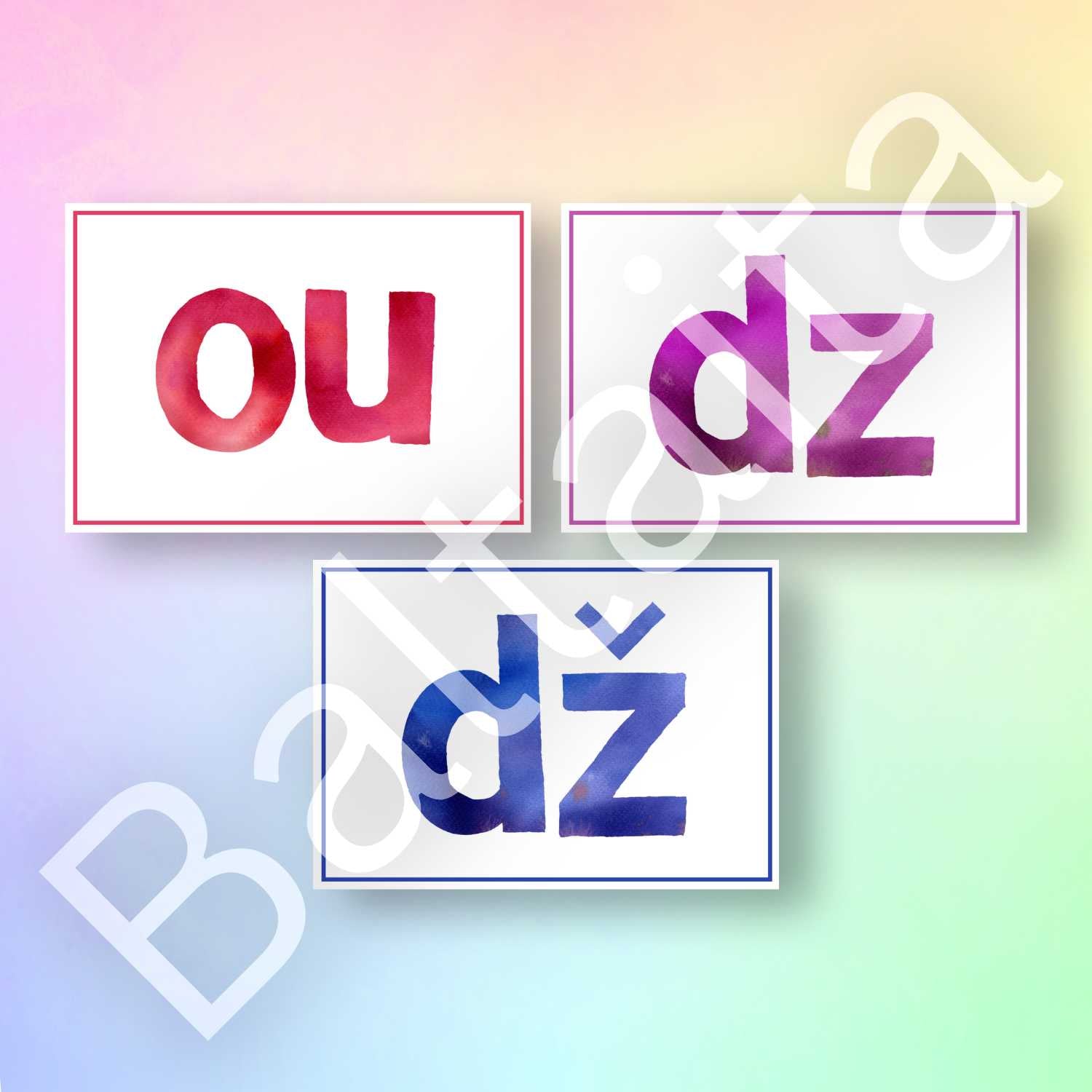 skaņas dz un dž plakāti baltaita