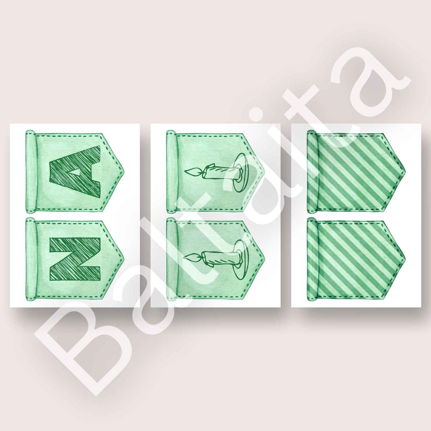 sveču dienas karodziņi zaļā krāsā sveču diena