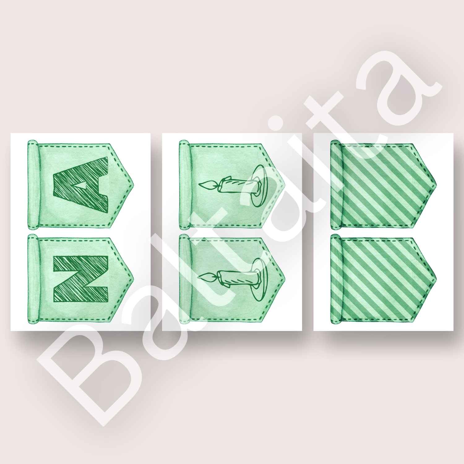 sveču dienas karodziņi zaļā krāsā sveču diena