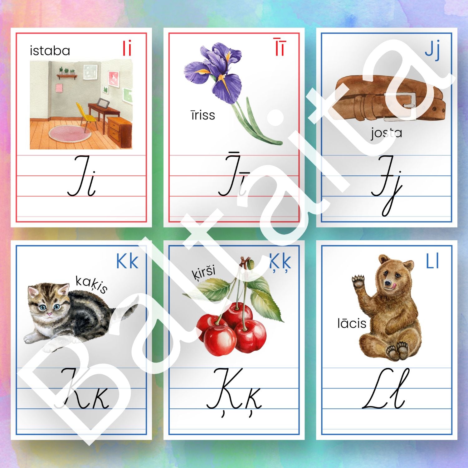 telpas dekors pirmsskolai krāsaini alfabēta plakāti baltaita