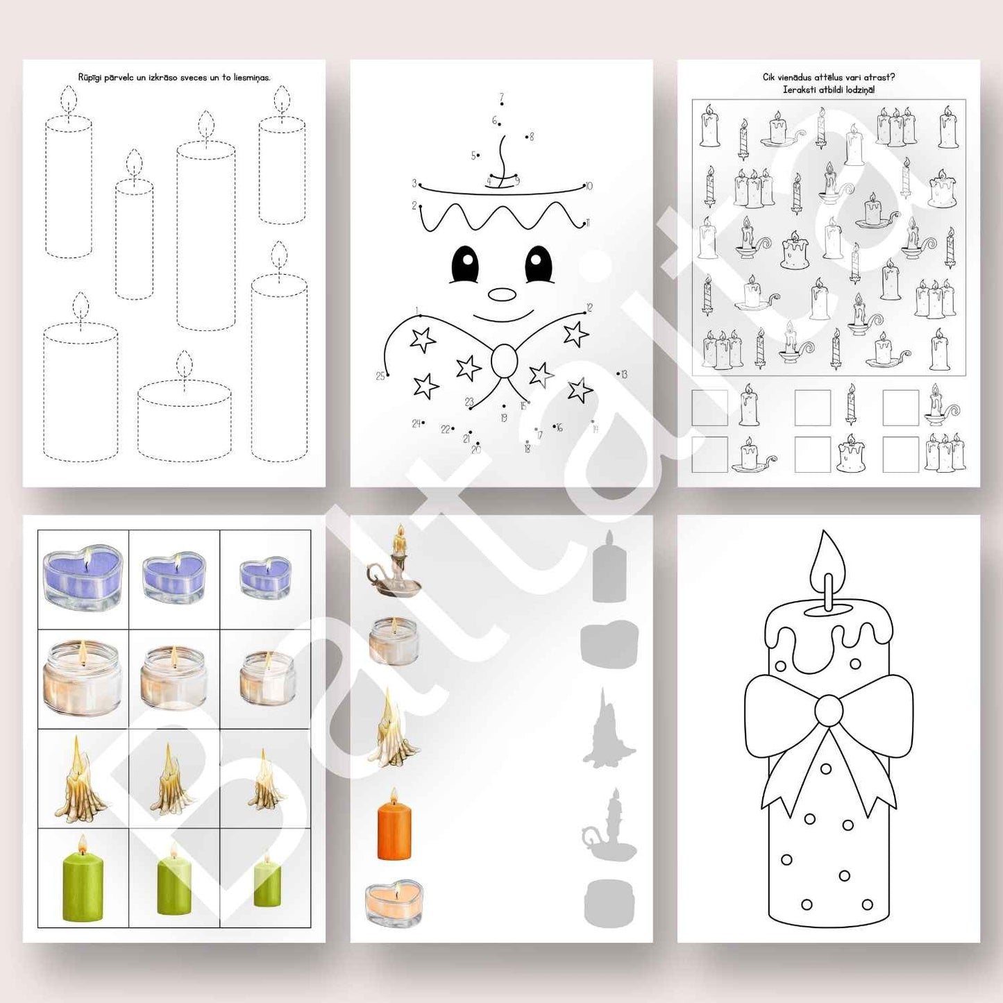 uzdevumi sveču dienai pirmsskola sākumskola