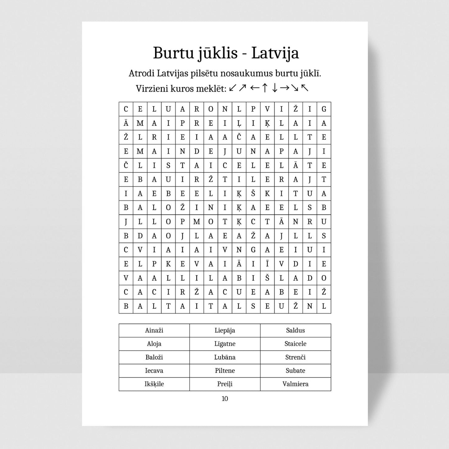 Burtu jūklis - Latvija