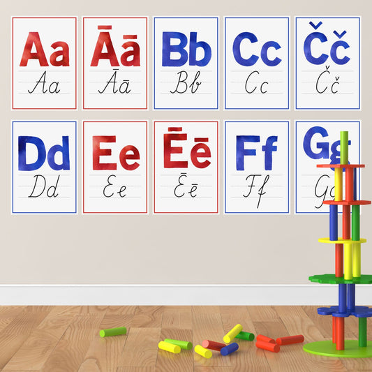 Alfabēta plakāti - patskaņi un līdzskaņi