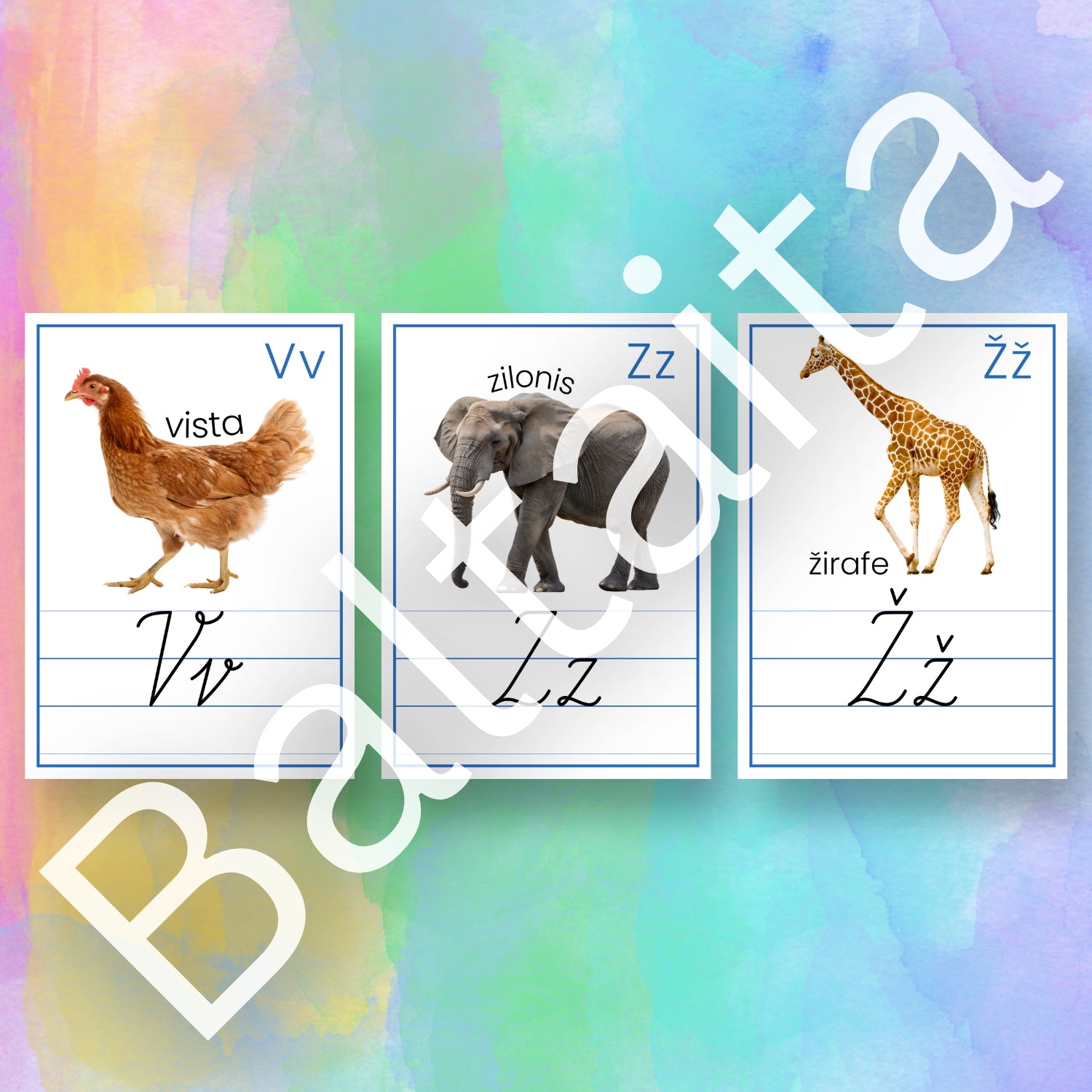 Alfabēta plakāti no baltaita labākie mācību materiāli krāsaini alfabēta plakāti