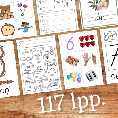 Ciparu darba lapas uzdevumi par cipariem un skaitļiem ciparu rakstīšana mācāmies ciparus baltaita