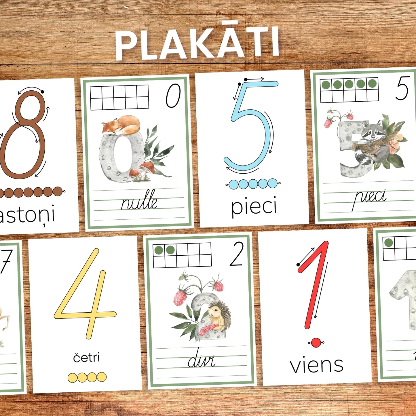 Ciparu darba lapas uzdevumi par cipariem un skaitļiem ciparu rakstīšana mācāmies ciparus baltaita plakāti par cipariem