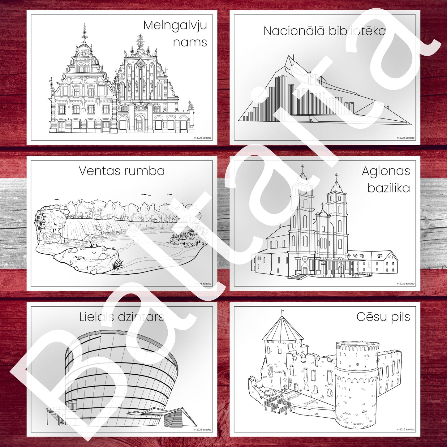 Iepazīsti Latviju - krāsojamās lapas