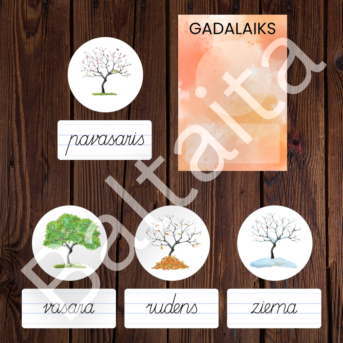Kalendārs gadalaiku atgādnes pareizais gadalaiks baltaita mācību materiāli