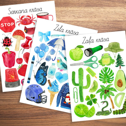 Krāsu plakāti krāsaini plakāti bērniem plakāti par krāsām baltaita krāsu plakāti