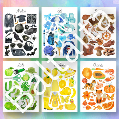 Krāsu plakāti no baltaita krāsaini plakāti par krāsām baltaita mācību materiāli