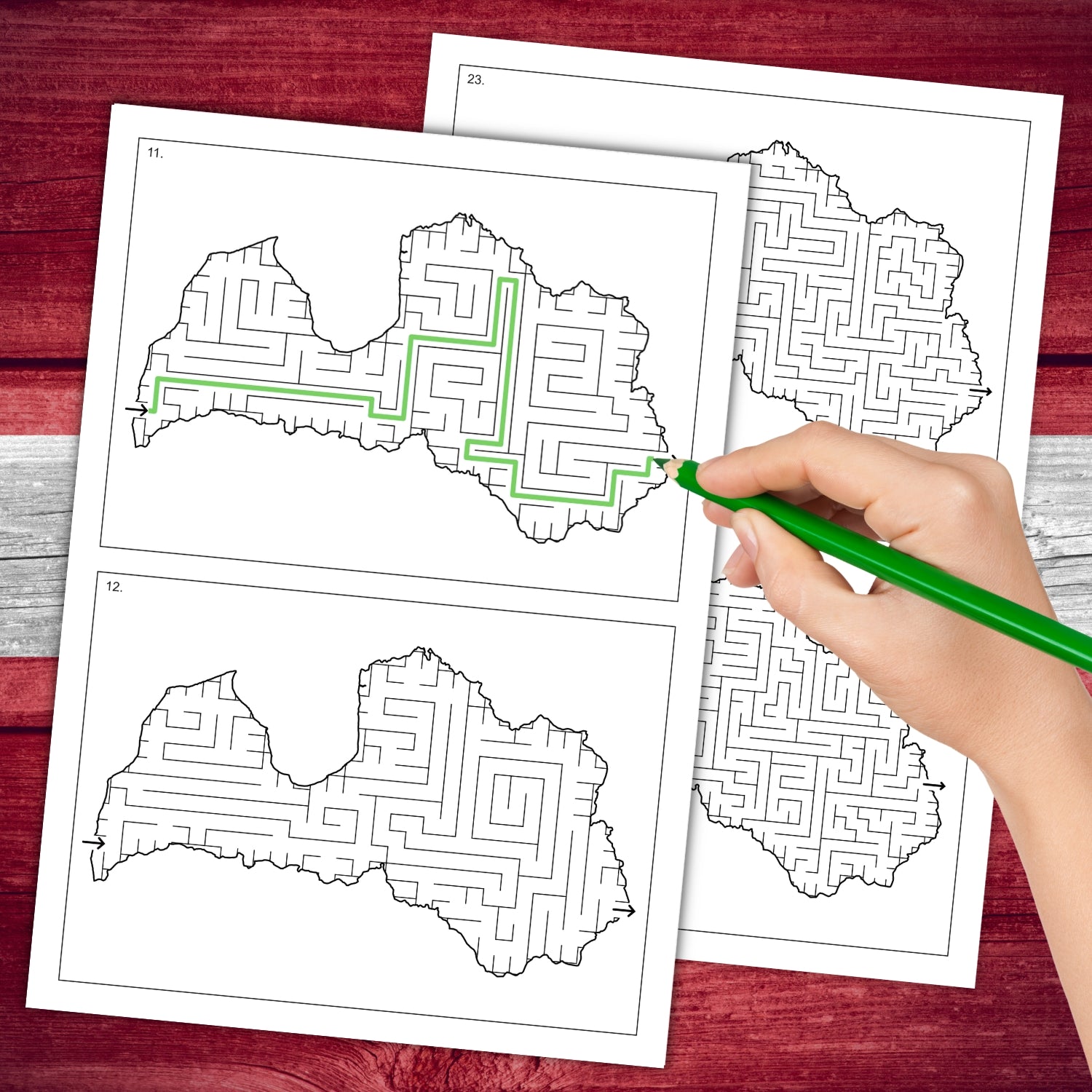 Labirinti - Latvija Baltaita darba lapas Latvija spēles labirints