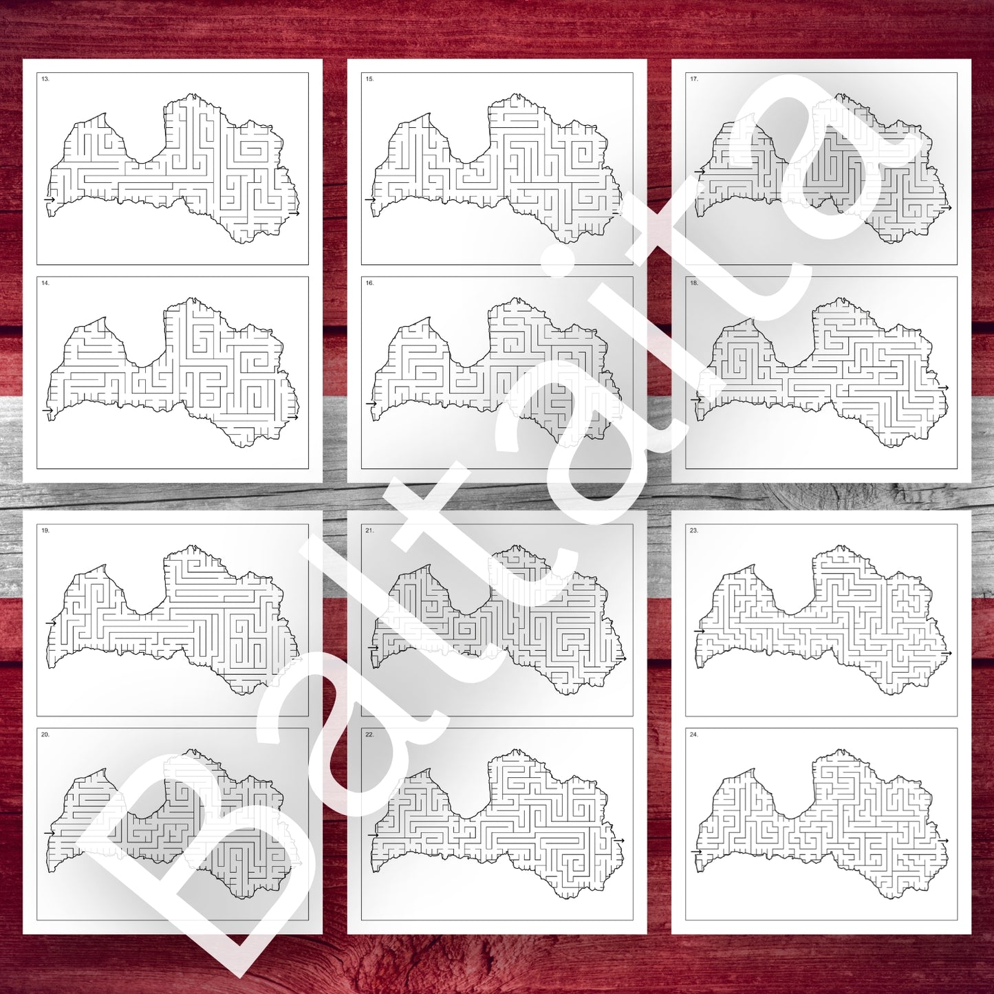 Labirinti - Latvija Latvijas kontūra labirinti spēles atrisināšanai Baltaita