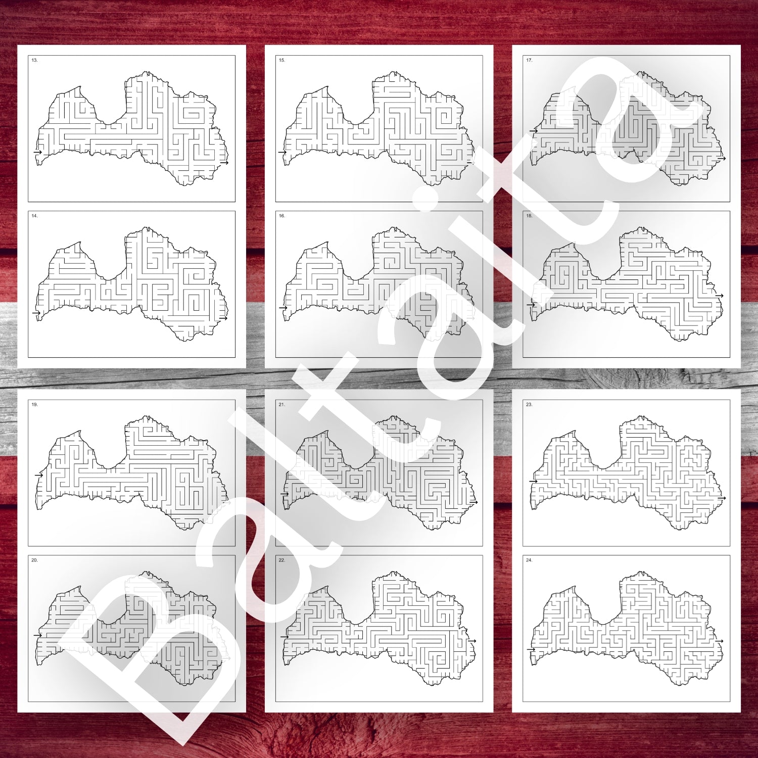 Labirinti - Latvija Latvijas kontūra labirinti spēles atrisināšanai Baltaita