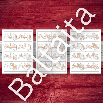 Labirinti - Latvija kontūra Latvijas Baltaita uzdevumi par Latviju