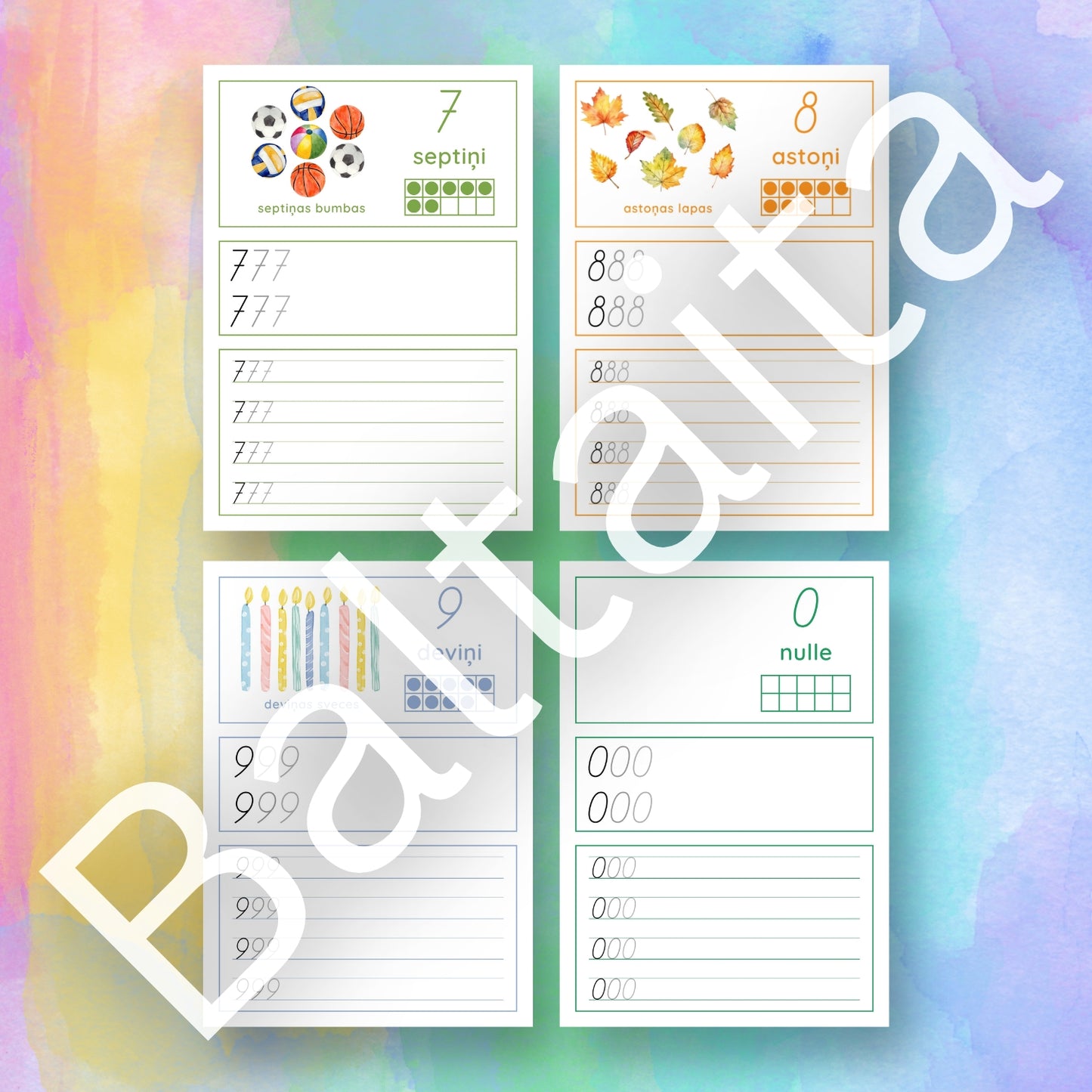 Mācāmies rakstīt ciparus baltaita mācību materiāli cipari