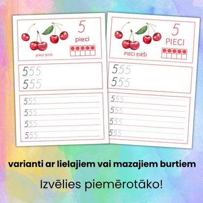 Mācāmies rakstīt ciparus darba lapas mācāmies ciparus baltaita