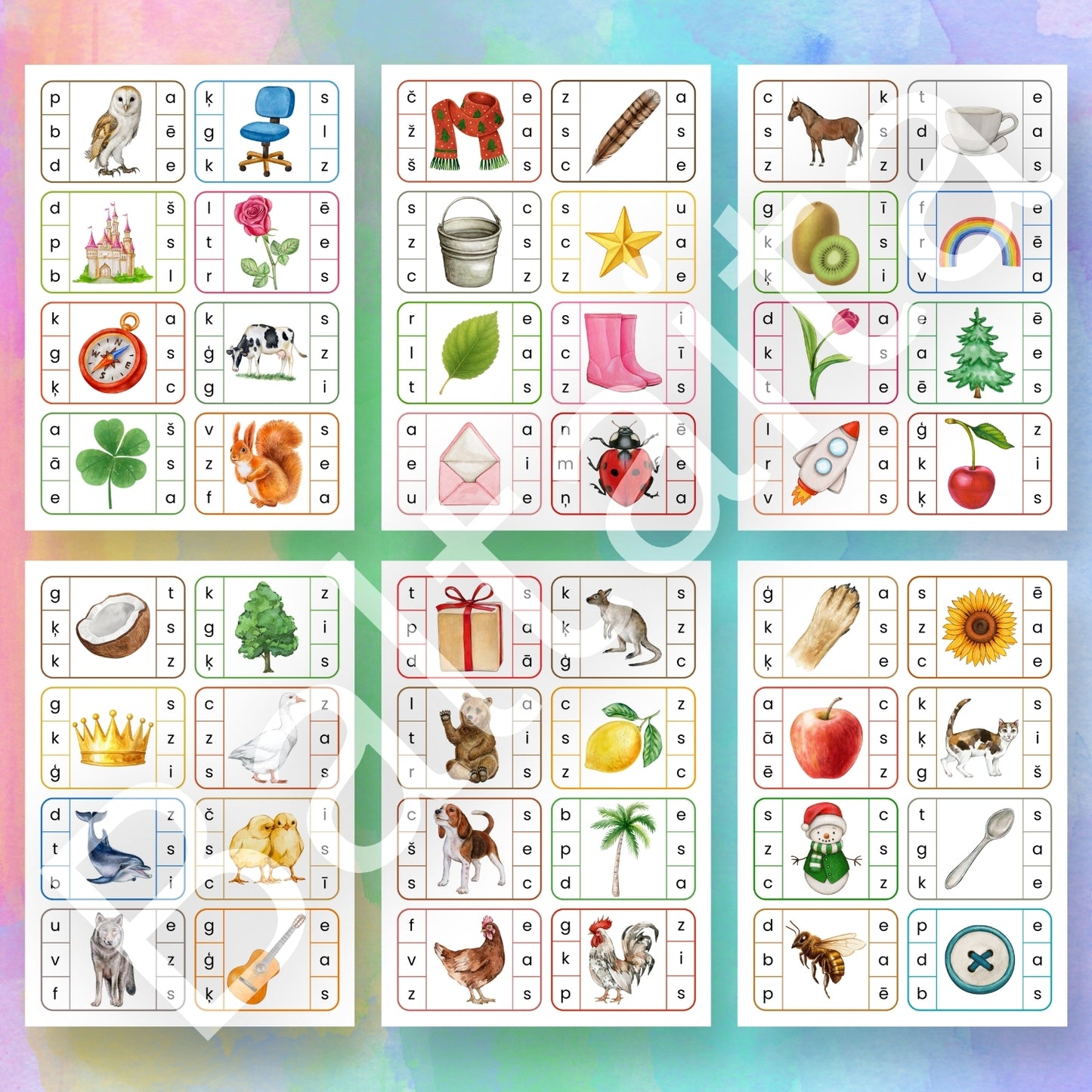 Pirmo un pēdējo skaņu kartītes baltaita mācību materiāli pirmajai skaņai pēdējai skaņai