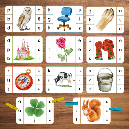 Pirmo un pēdējo skaņu kartītes pirmā skaņa pēdējā skaņa kartītes baltaita.lv