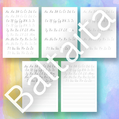 Rakstīto burtu darba lapas