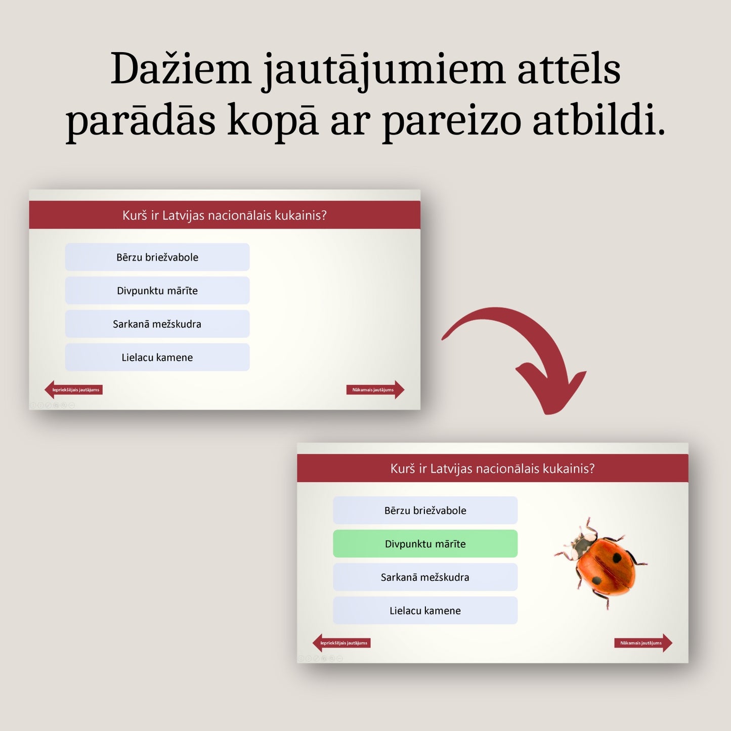 Viktorīna Latvija jautājumi par nacionālajiem simboliem