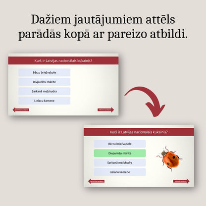 Viktorīna Latvija jautājumi par nacionālajiem simboliem