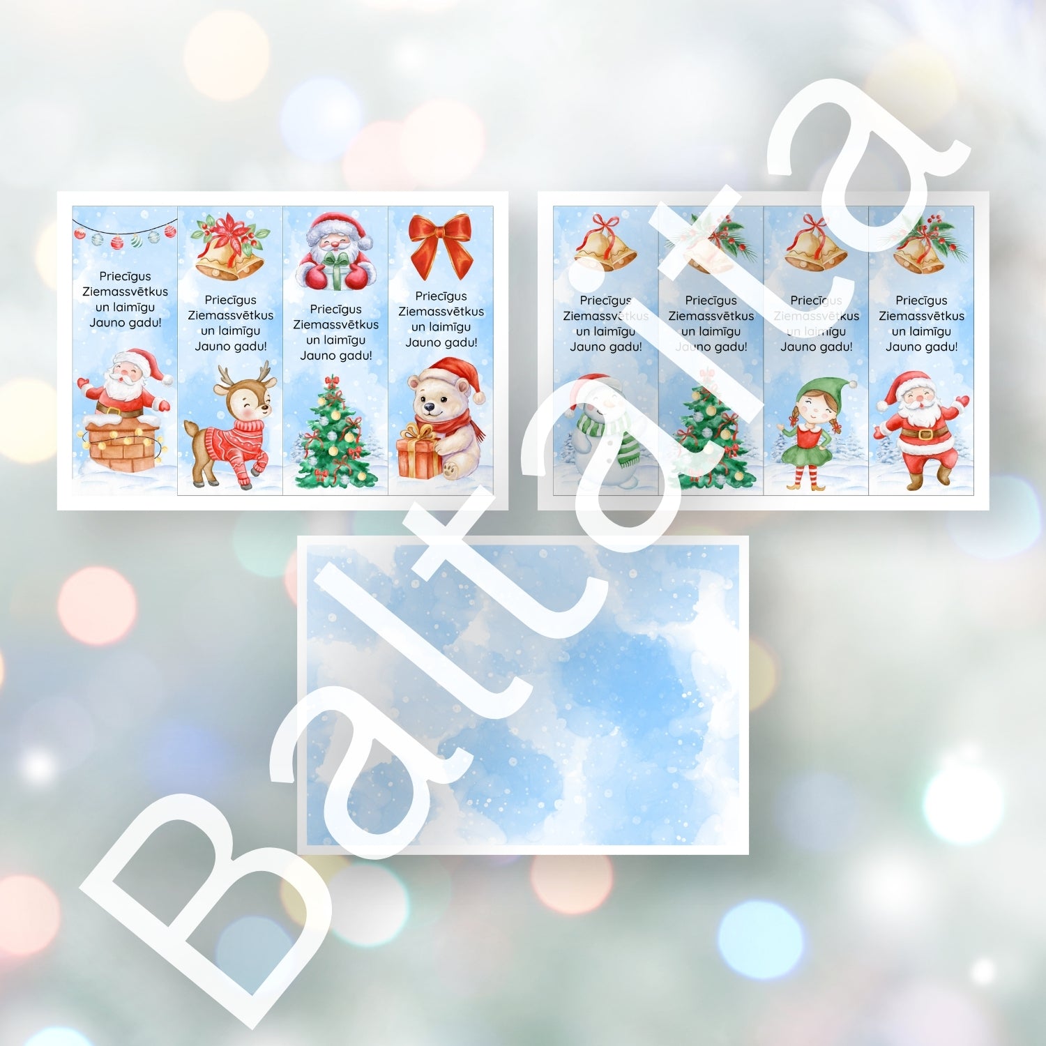 Ziemassvētku grāmatzīmes Ziemassvētku laikam dāvana Ziemassvētkos Baltaita