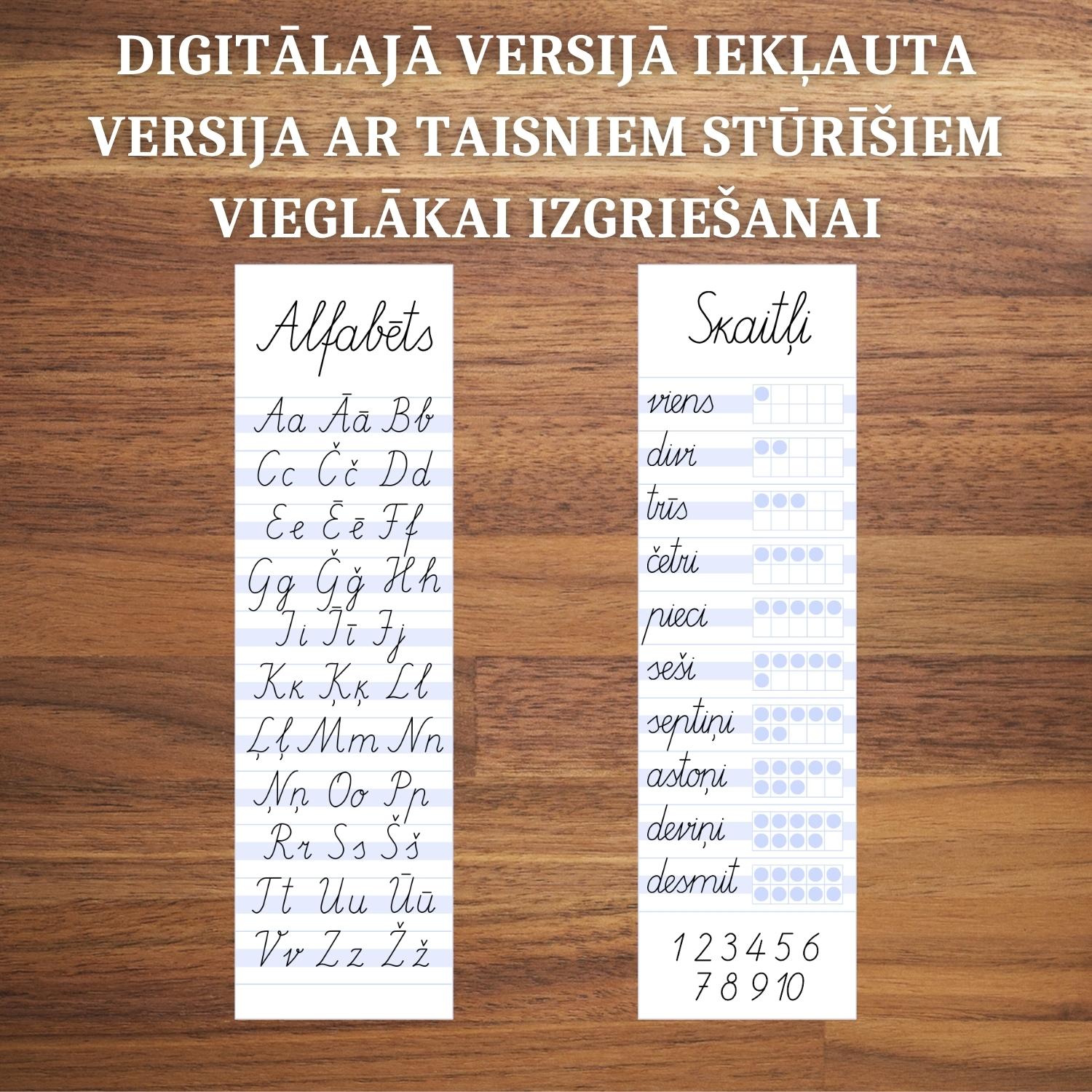 digitālā versija grāmatzīmes taisniem stūrīšiem