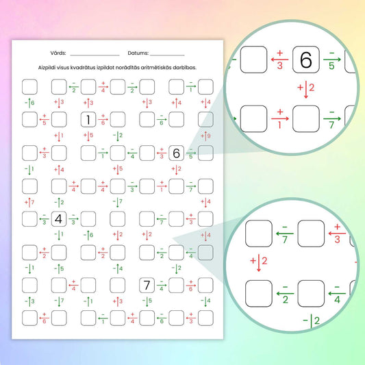 matemātikas darba lapas saskaitīšana un atņemšana 10 apjomā atjautības uzdevumi matermātika 1 klase
